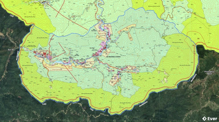 Bản đồ quy hoạch xã Mường Chanh