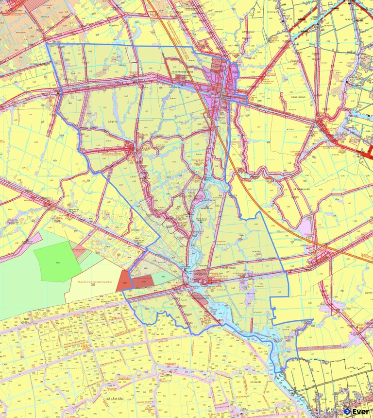 Bản đồ quy hoạch xã Mỹ Tú