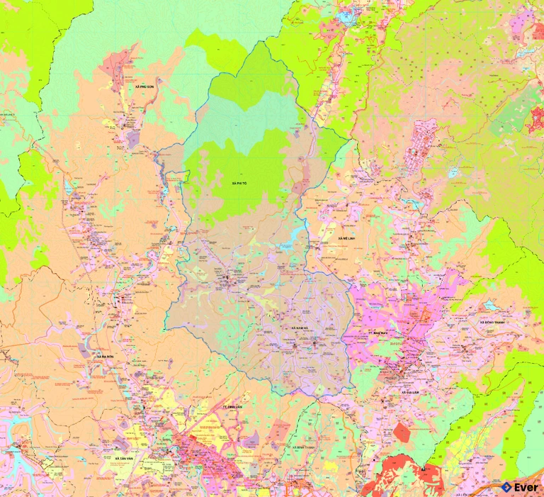 Bản đồ quy hoạch xã Nam Hà Lâm Hà