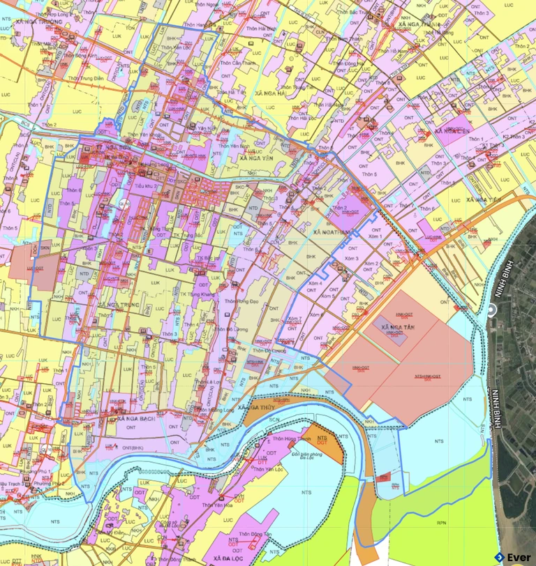 Bản đồ quy hoạch xã Nga Sơn