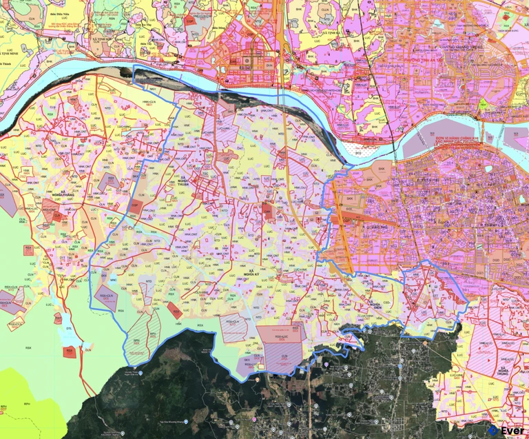 Bản đồ quy hoạch xã Nghĩa Giang