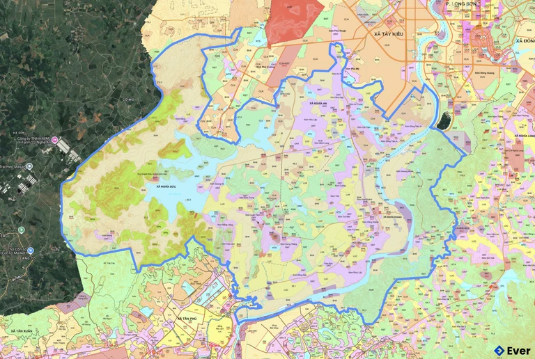 Bản đồ quy hoạch xã Nghĩa Khánh