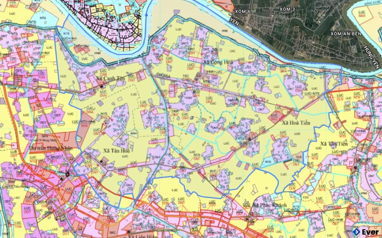 Bản đồ quy hoạch xã Ngự Thiên