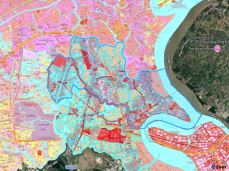 Bản đồ quy hoạch xã Nhà Bè