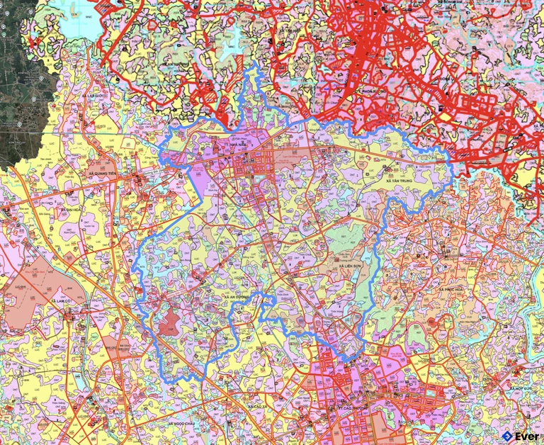 Bản đồ quy hoạch xã Nhã Nam