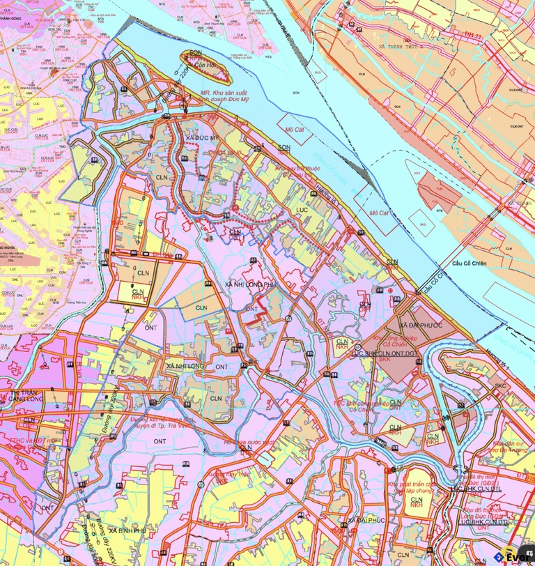 Bản đồ quy hoạch xã Nhị Long