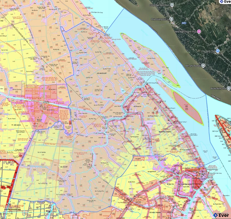 Bản đồ quy hoạch xã Nhơn Mỹ