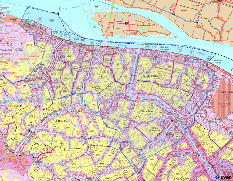 Bản đồ quy hoạch xã Nhơn Phú