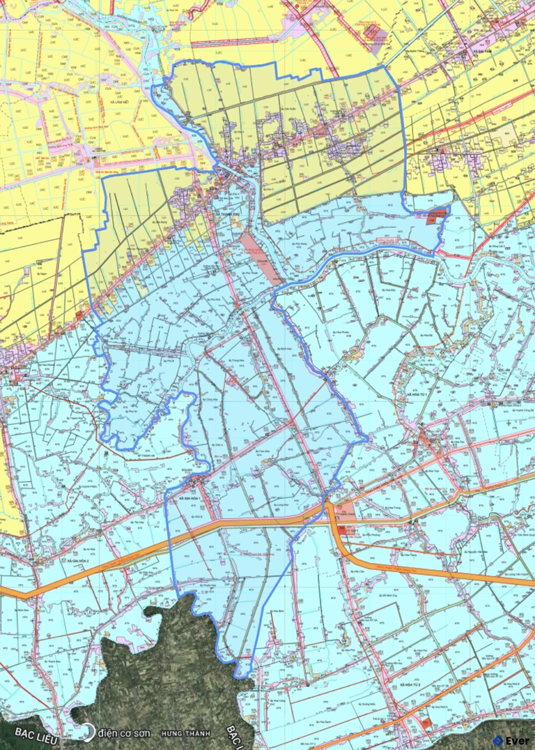 Bản đồ quy hoạch xã Nhu Gia