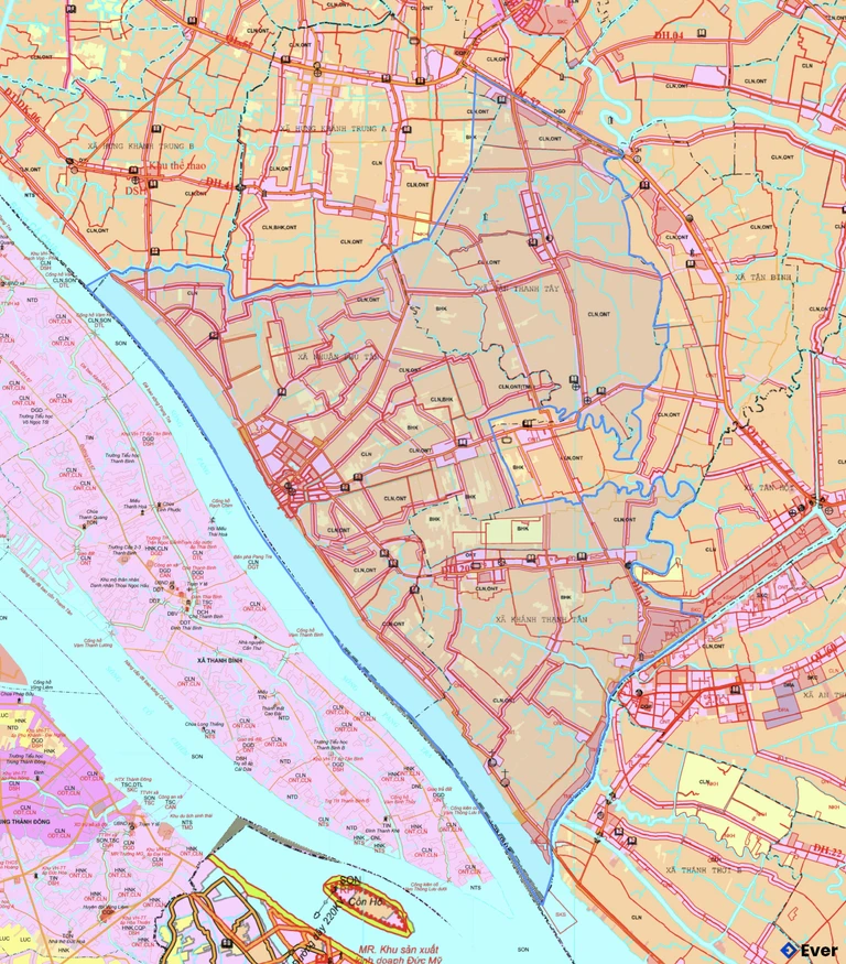 Bản đồ quy hoạch xã Nhuận Phú Tân