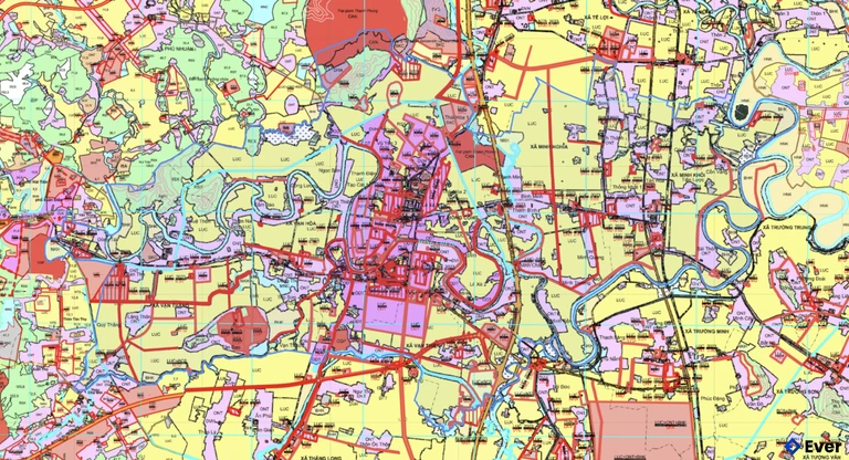 Bản đồ quy hoạch xã Nông Cống