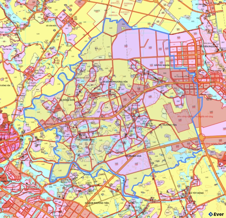 Bản đồ quy hoạch xã Phú Nghĩa