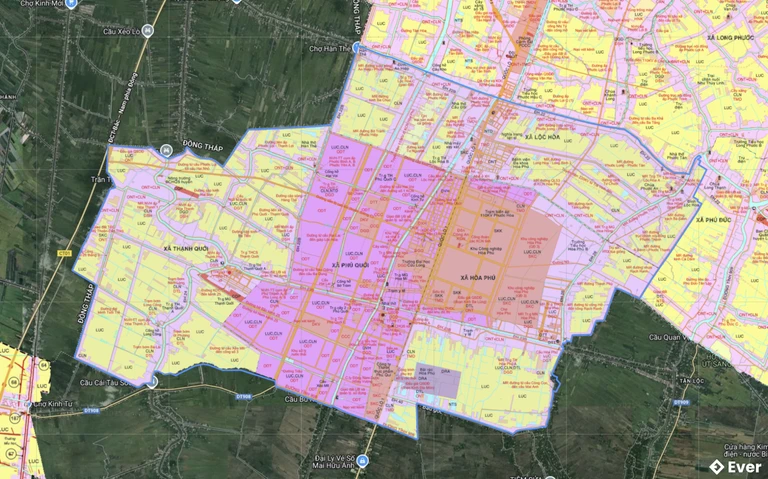 Bản đồ quy hoạch xã Phú Quới