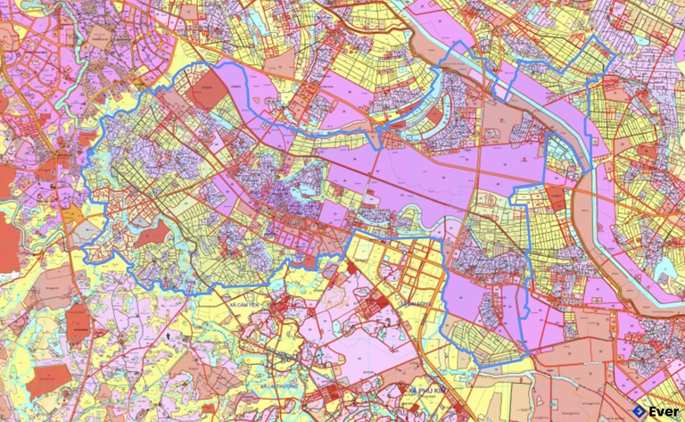 Bản đồ quy hoạch xã Phúc Thọ