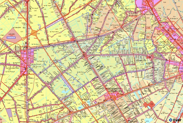 Bản đồ quy hoạch xã Phụng Hiệp