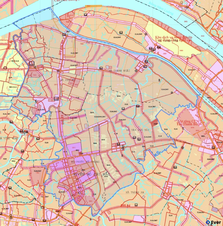 Bản đồ quy hoạch xã Phước Mỹ Trung