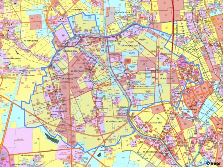 Bản đồ quy hoạch xã Phượng Dực