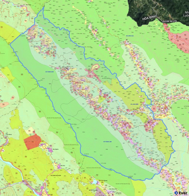 Bản đồ quy hoạch xã Pù Luông