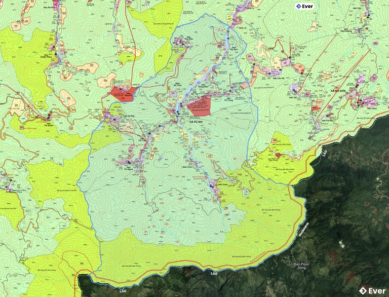 Bản đồ quy hoạch xã Pù Nhi