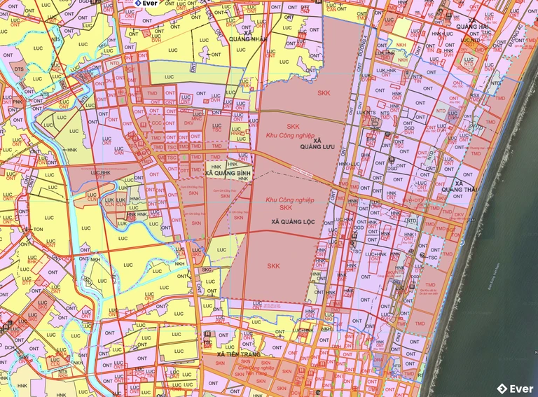 Bản đồ quy hoạch xã Quảng Bình