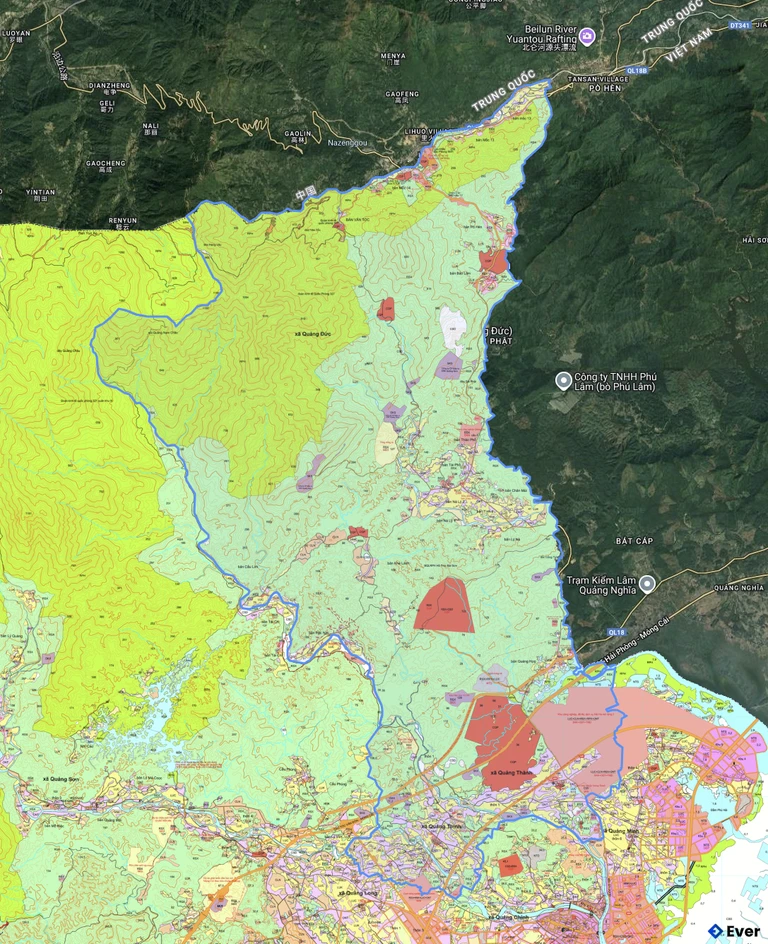 Bản đồ quy hoạch xã Quảng Đức