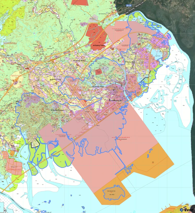 Bản đồ quy hoạch xã Quảng Hà