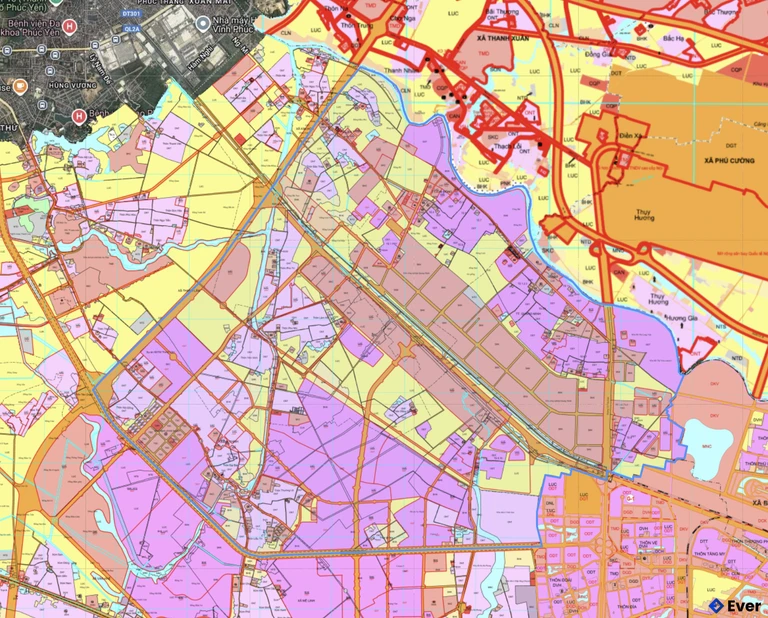 Bản đồ quy hoạch xã Quang Minh