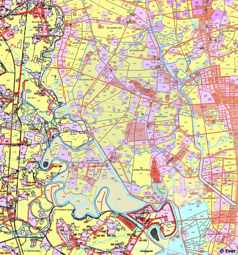 Bản đồ quy hoạch xã Quảng Ngọc