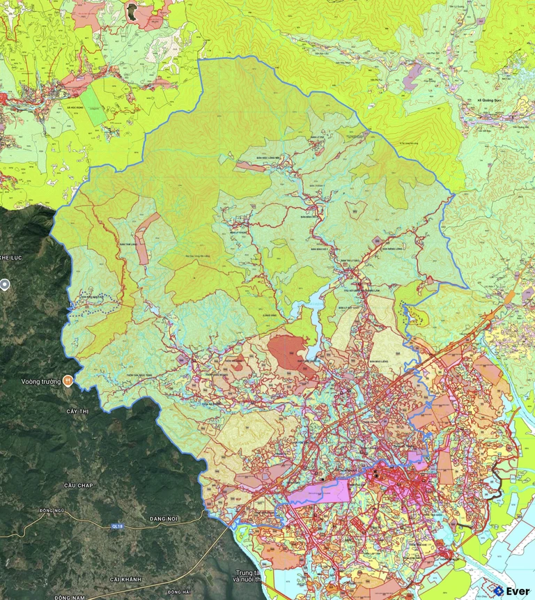 Bản đồ quy hoạch xã Quảng Tân