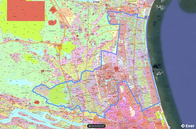 Bản đồ quy hoạch xã Quảng Trạch