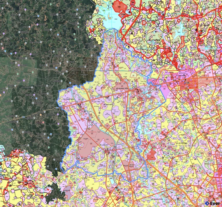 Bản đồ quy hoạch xã Quang Trung