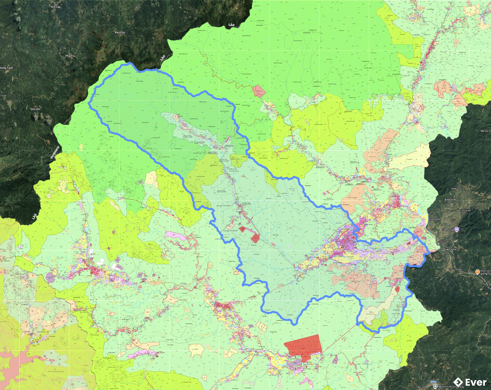 Bản đồ quy hoạch xã Quế Phong