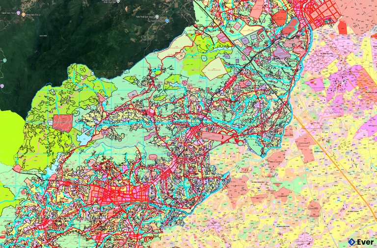 Bản đồ quy hoạch xã Quế Sơn Trung sau sáp nhập