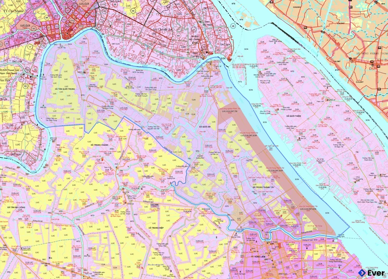 Bản đồ quy hoạch xã Quới An