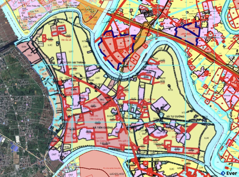 Bản đồ quy hoạch xã Quyết Thắng