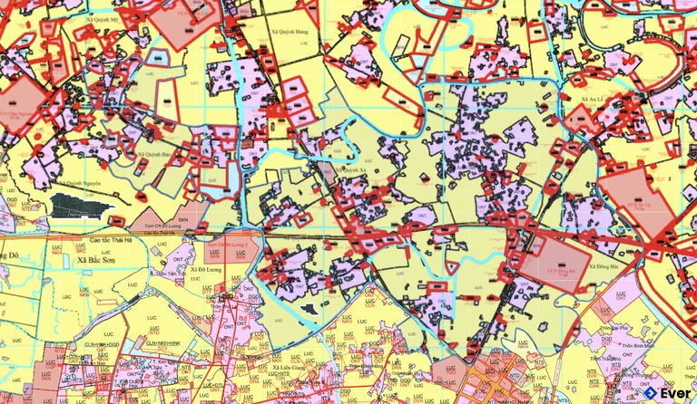 Bản đồ quy hoạch xã Quỳnh An