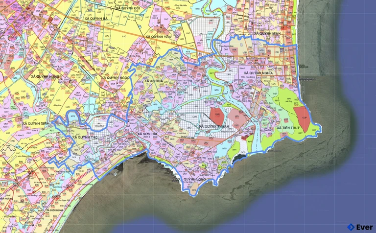 Bản đồ quy hoạch xã Quỳnh Phú