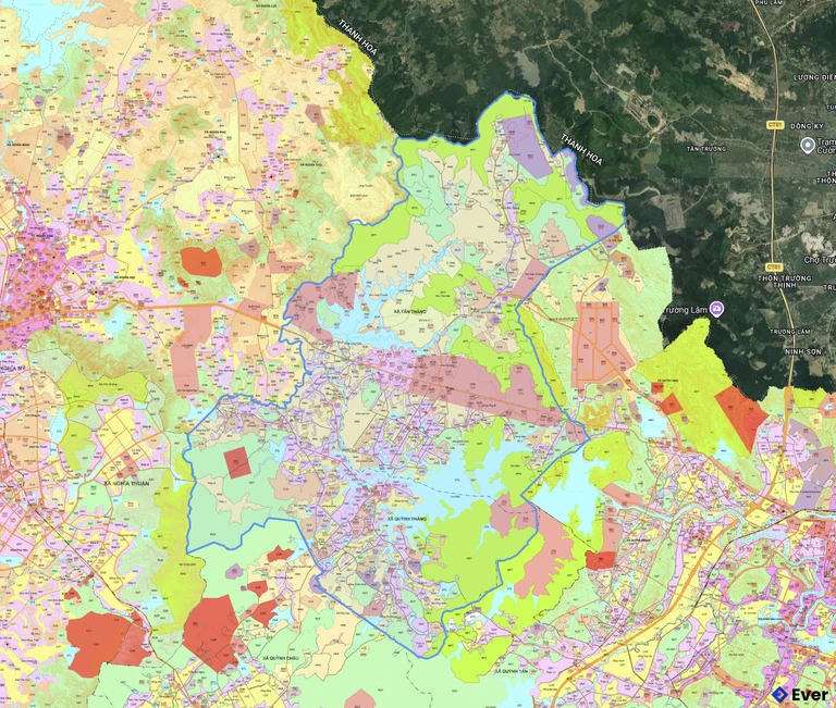 Bản đồ quy hoạch xã Quỳnh Thắng