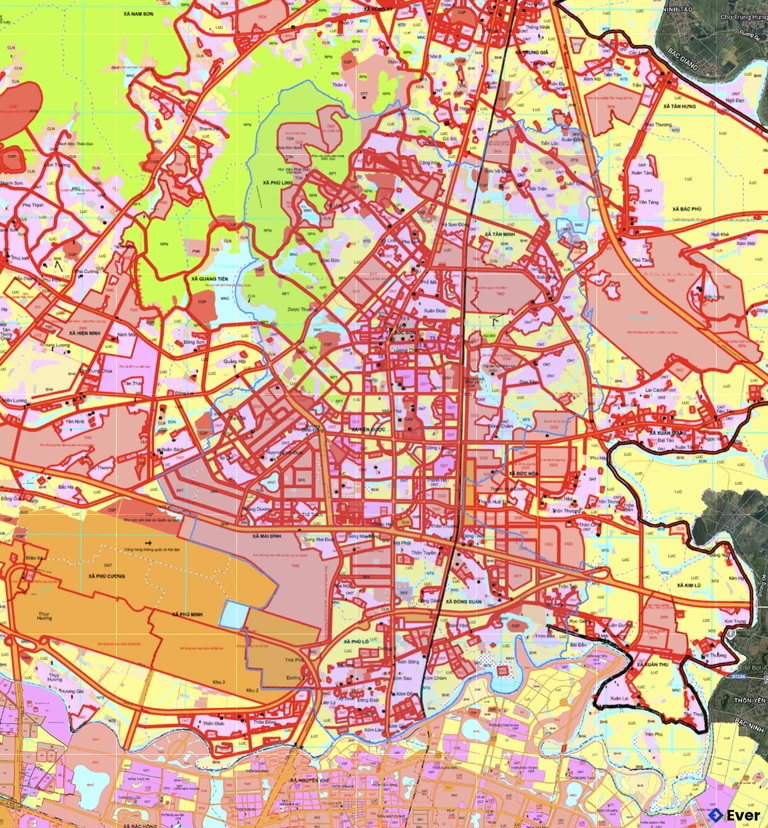 Bản đồ quy hoạch xã Sóc Sơn
