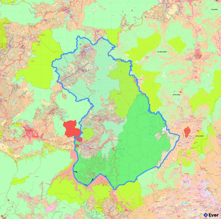 Bản đồ quy hoạch xã Tà Đùng