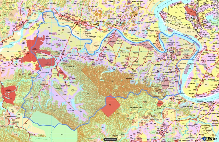 Bản đồ quy hoạch xã Tam Đồng