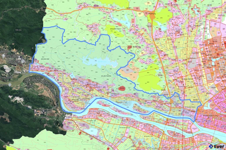 Bản đồ quy hoạch xã Tân Gianh