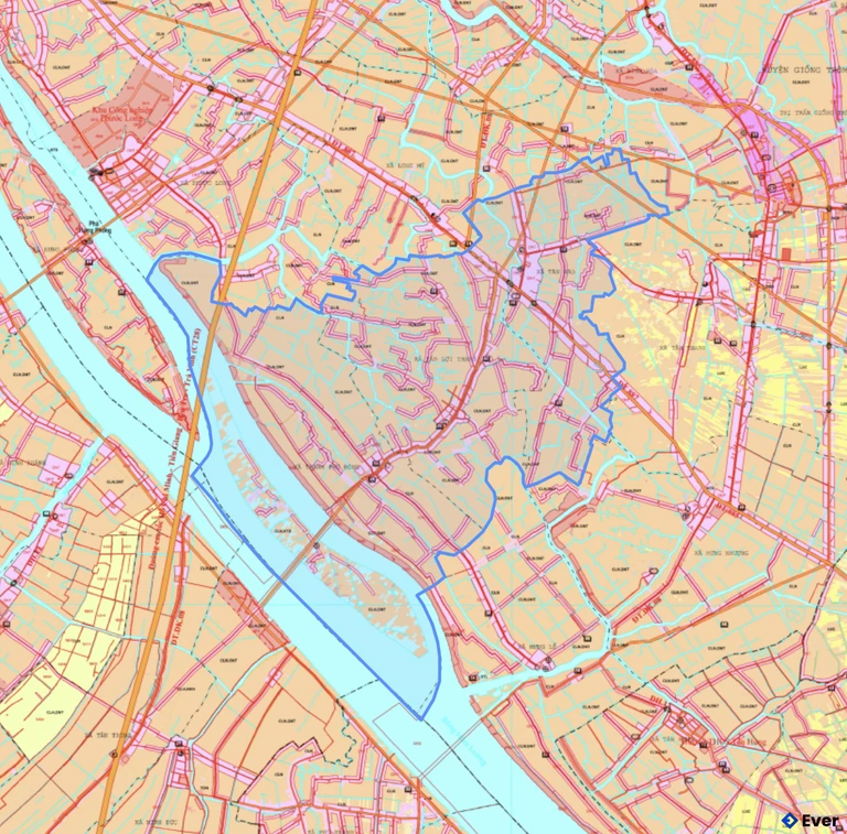 Bản đồ quy hoạch xã Tân Hào