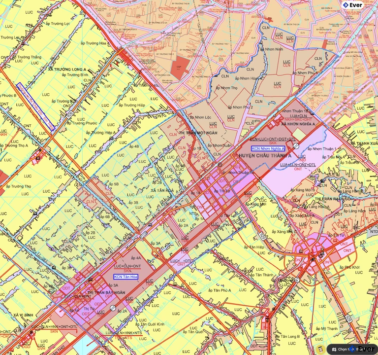 Bản đồ quy hoạch xã Tân Hòa