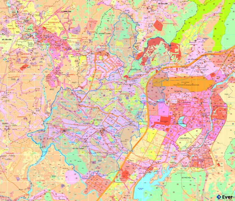 Bản đồ quy hoạch xã Tân Hội