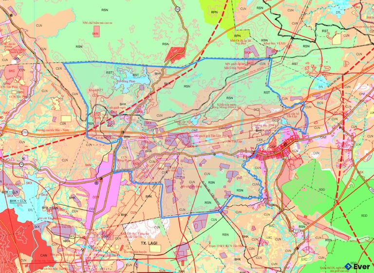 Bản đồ quy hoạch xã Tân Lập