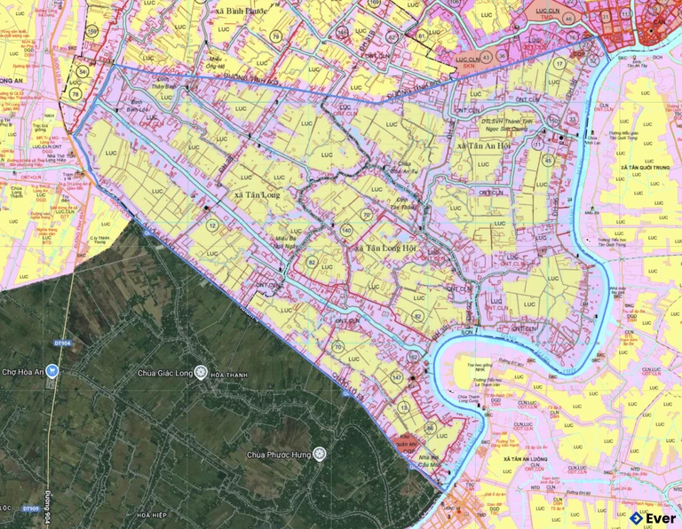 Bản đồ quy hoạch xã Tân Long Hội