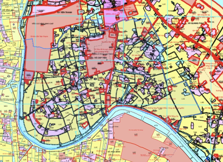 Bản đồ quy hoạch xã Tân Minh