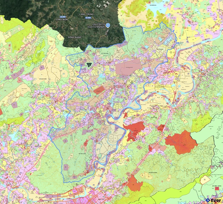 Bản đồ quy hoạch xã Tân Phú