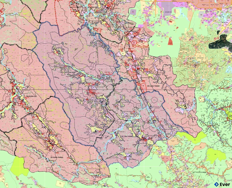 Bản đồ quy hoạch xã Tân Thành